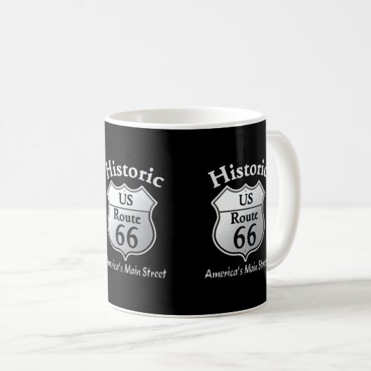 Historische Amerikaanse Route 66 koffie mok (Voorkant rechts)