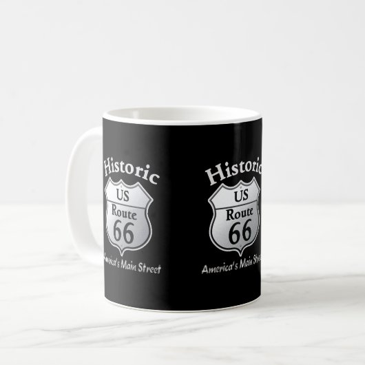Historische Amerikaanse Route 66 koffie mok (Voorkant links)