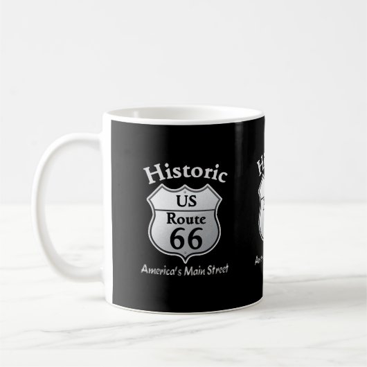 Historische Amerikaanse Route 66 koffie mok (Links)