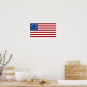 Historische Amerikaanse vlag van Betsy Ross Poster (Keuken)