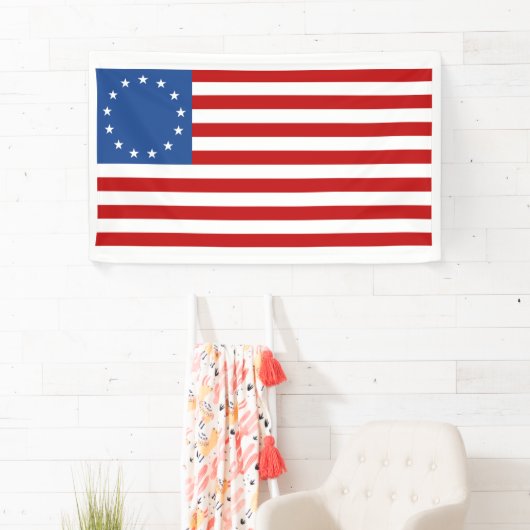 Historische Amerikaanse vlag van Betsy Ross Spandoek (Insitu)