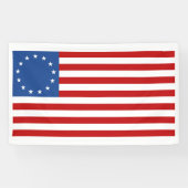 Historische Amerikaanse vlag van Betsy Ross Spandoek (Horizontaal)
