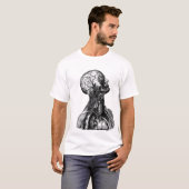 Historische anatomische torso tekening T-shirt (Voorkant volledig)