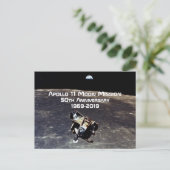 Historische Apollo 11 Maanmissie 50ste verjaardag Briefkaart (Staand voorkant)