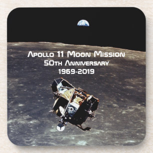 Historische Apollo 11 Moon Mission 50th Jubileum Bier Onderzetter