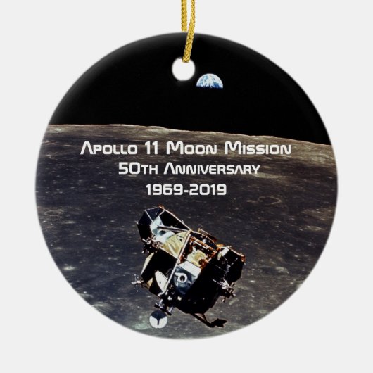 Historische Apollo 11 Moon Mission 50th Jubileum Keramisch Ornament (Voorkant)