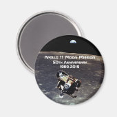 Historische Apollo 11 Moon Mission 50th Jubileum Magneet (Voorkant / Achterkant)