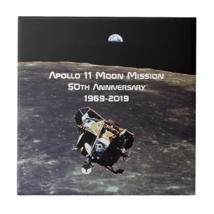 Historische Apollo 11 Moon Mission 50th Jubileum Tegeltje