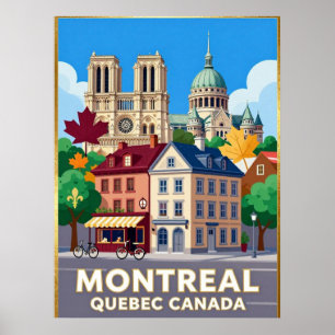 Historische architectuur van de oude haven van Mon Poster