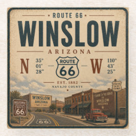 Historische Arizona Route 66 charme Glazen Onderzetter