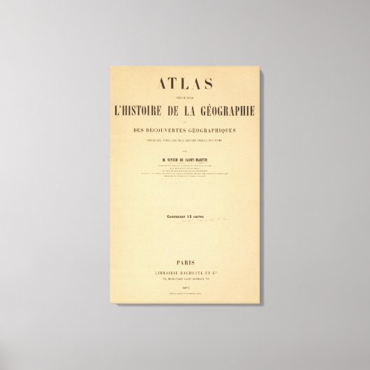 Historische atlas 2 canvas afdruk (Voorkant)