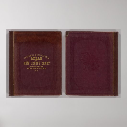 historische atlas voor de kust van New Jersey Poster (Voorkant)