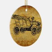 historische autoillustratie in de auto keramisch ornament (Rechts)