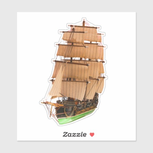 Historische Barque Zeilschip Sticker (Vel)