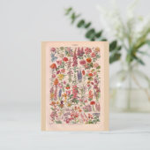 historische bloemen briefkaart (Staand voorkant)