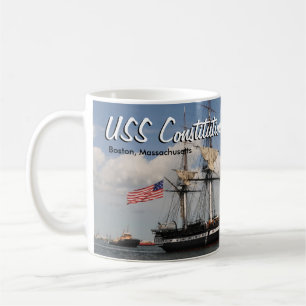 Historische Boston USS Constitution koffiemok beke