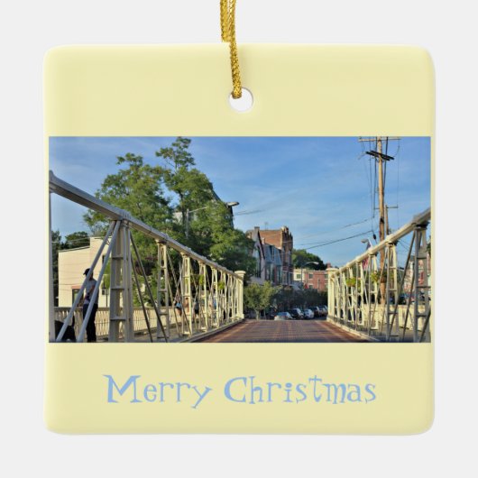 Historische brug hoofdstraat keramisch ornament (Voorkant)