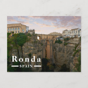Historische brug in Ronda Andalusië Spanje Feestdagenkaart