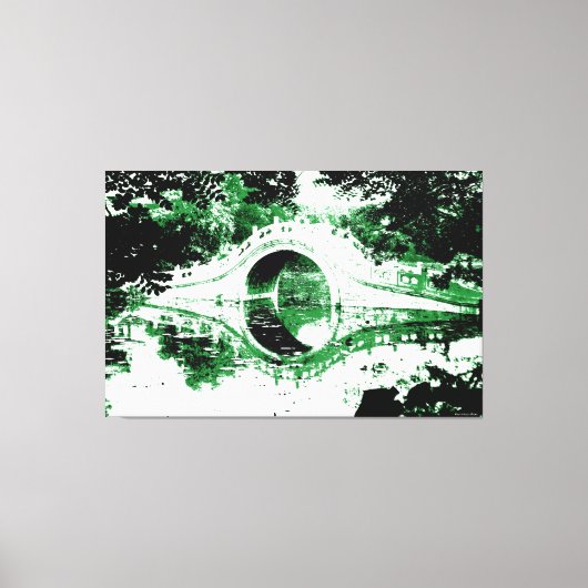 Historische brug omcirkeld Canvas Afdruk (Voorkant)