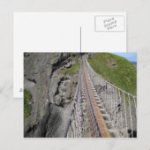 Historische brug van Carrick-a-rede, noordelijk Briefkaart (Voorkant / Achterkant)