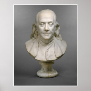 Historische Bust van Ben Franklin Foto (1778) Poster