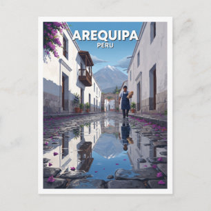Historische buurt San Lázaro, Arequipa, Peru Briefkaart
