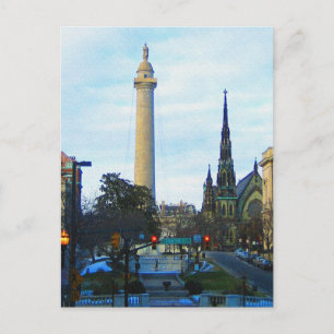 Historische buurt Washington Monument Briefkaart
