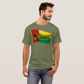 Historische Cabo Verde Oude Vlag Waved T-shirt (Voorkant volledig)