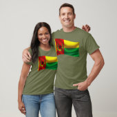 Historische Cabo Verde Oude Vlag Waved T-shirt (Unisex)