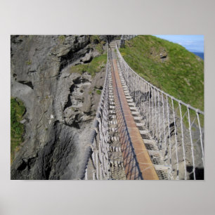 Historische Carrick-a-rede touwbrug, Noord- Poster