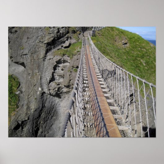Historische Carrick-a-rede touwbrug, Noord- Poster (Voorkant)