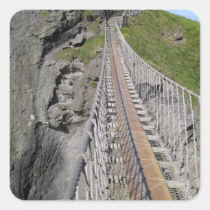 Historische Carrick-a-rede touwbrug, Noord- Vierkante Sticker