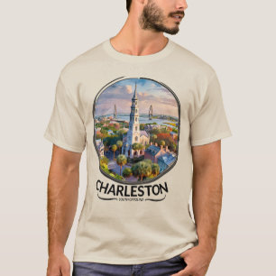 Historische Charleston South Carolina Artistiek T-shirt