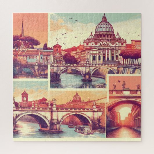 Historische charme van Rome: Vaticaanstad Perspect Legpuzzel (Verticaal)