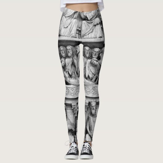 Historische, Christelijke beelden Notre Dame Paris Leggings (Voorkant)
