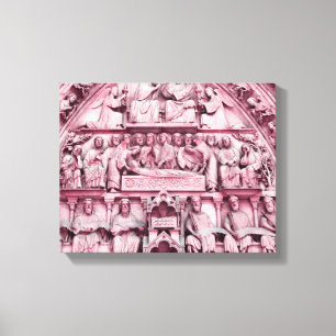 Historische, Christelijke beeldhouwwerken Notre Da Canvas Afdruk