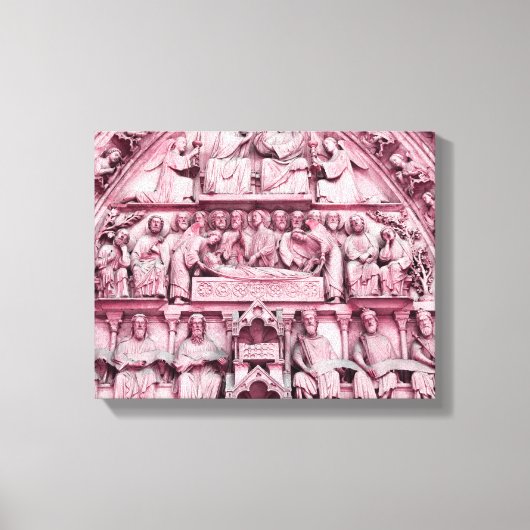 Historische, Christelijke beeldhouwwerken Notre Da Canvas Afdruk (Voorkant)