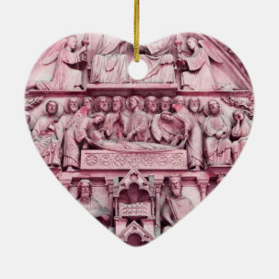 Historische, Christelijke beeldhouwwerken Notre Da Keramisch Ornament