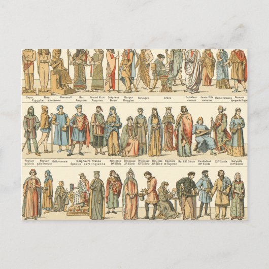 Historische civiele dress briefkaart (Voorkant)