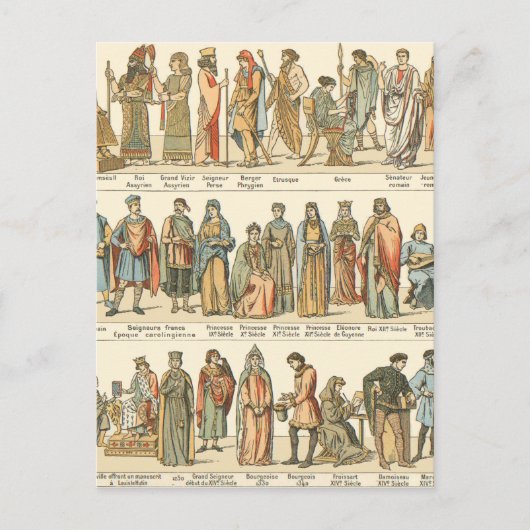 Historische civiele dress briefkaart (Voorkant)