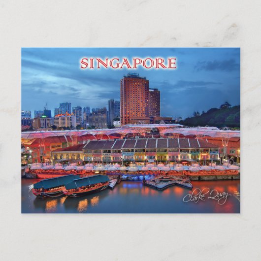 Historische Clarke Quay in Singapore Briefkaart (Voorkant)