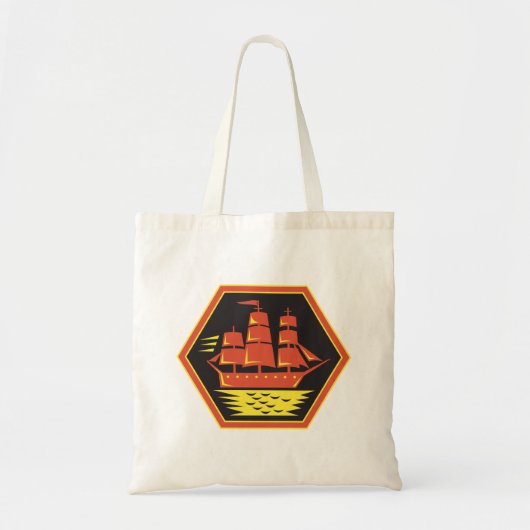 Historische Clipper Ship Canvas tas (Voorkant)