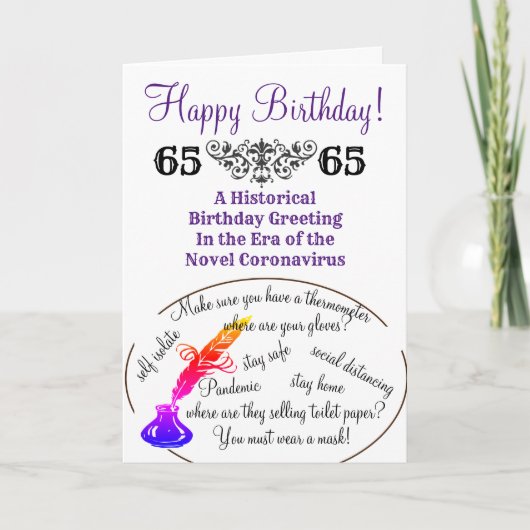 Historische covid-19 Time Capsule-kaart Kaart (Voorkant)