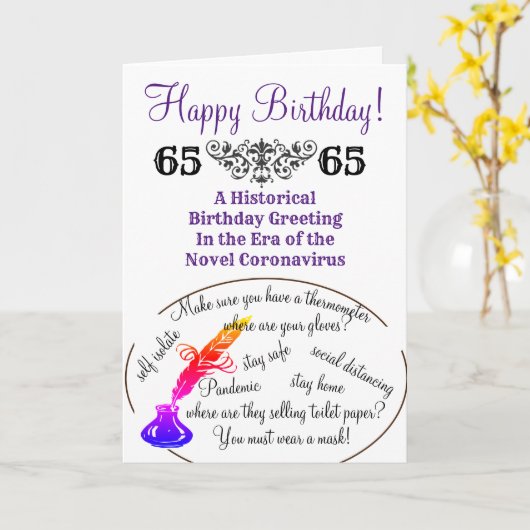 Historische covid-19 Time Capsule-kaart Kaart (Gele Bloem)