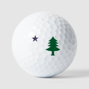 Historische dennenboomvlag van Maine (1901–1909)  Golfballen