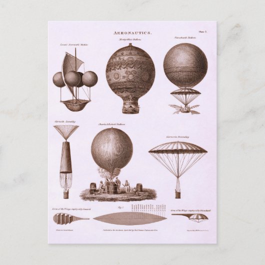 Historische Design van Hot Air Briefkaart (Voorkant)