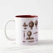 Historische Design van Hot Air Tweekleurige Koffiemok (Links)