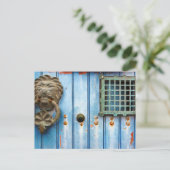 Historische deurknop briefkaart (Staand voorkant)