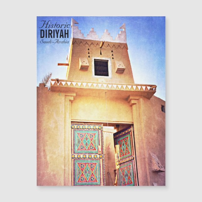 Historische Diriyah Riyadh Saoedi-Arabische Vintag (Voorkant)