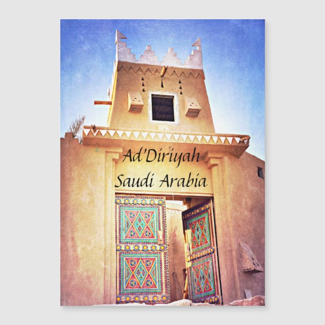 Historische diriyah Saudi-Arabië Magnet Briefkaart (Voorkant)